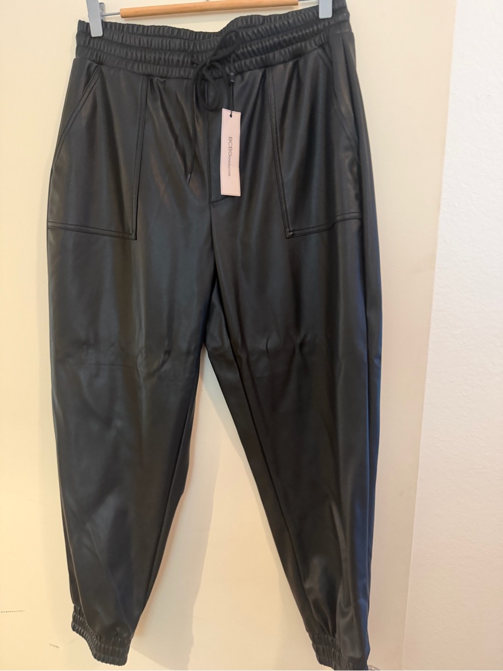 BCBGeneration Faux Leather Pants in Black